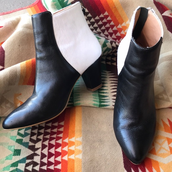 Marais USA Shoes - Marais USA ankle boot hair 2 toned chic edgy mod